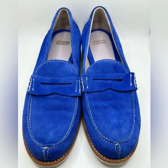 Johnston & Murphy Blue Suede Shoes - Picture 2 of 10